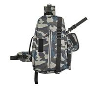 Fbinys Fly Fishing Sling Pack, Waterproof Tackle Backpack, Multifunctional Outdoor Storage Bag for Fishing, Running, Cycling, Hiking, 14.57x9.06x5.12 Inches, Oxford Cloth, 416g