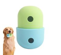 Fbinys Food Dispensing Dog Toy, Pet Cleaning Silicone, Puppy Fetch Ball, Interactive Puppy Toy for Small, Medium, and Large Dogs, 3.15x2.87x4.61 Inches, White, Yellow