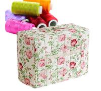 Fbinys Funda para máquina de coser, bolsa de polvo con estampado de flores, con asa y bolsillo, bolsa protectora para máquina de coser, para viajes, hogar, lavandería, organización de proyectos de