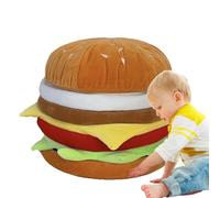 Fbinys Hamburger Shape Ottoman with Storage, Multifunctional Shoe Changing Stool, Hidden Storage Compartment, Decorative Footrest For Entrance, Bedroom, Living Room 10.63x10.63 Inches