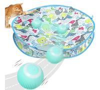 Fbinys Hiding Cover Exercise Toy, Hiding Cover Exercise Toy for Indoor Cats, Kitten Interactive Hunting Toy, 2 in 1 Play Mat Cat Toy for Indoor Cats, Kittens, Engaging Pet Supplies