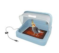 Fbinys Incubadora de pollitos para bebés, incubadora de pájaros, calentador de pollitos, suministros de hábitat de aves de corral, almohadilla térmica de 3 temperaturas ajustables, caja de anidación