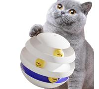 Fbinys Interactive Cat Track, Multi-Layer Ball Toy, 12x12 Inches Exercise Track with Rolling Balls, Fun Entertainment, Kitty Playset with Self Play Design, Pet Toy for Cats and Kittens