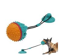 Fbinys Interactive Dog Chew Toy, Suction Cup Aggressive Pet Puppy Chew Toys, Tug-of-War Treat-Dispensing Entertainment, Blue, Ideal for Soothing, Teeth Cleaning, Dogs Companion Play