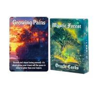 Fbinys Juego de cartas de tarot inglesas, tarjeta de Oracle, 50 piezas para juegos de mesa, tarjetas de guía espiritual para la meditación, divinación Oracle Decks con medidas simbólicas