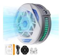Fbinys Magnetic Phone Cooler, Semiconductor Mobile Radiator, USB Powered Cooling Fan with Silent, Aluminum Alloy Heat Dissipation Device, Smartphone Cooler, Travel Accessory