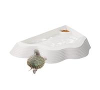 Fbinys Piscina para Tortugas,Cuenco De Agua Antideslizante para Tortugas con Rampa | Recipiente De Remojo para Baño De Gecko Serpiente Dragón Barbudo