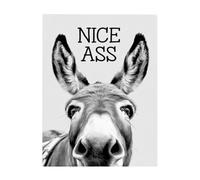 Fbinys Quirky Creature Canvas, Vintage Farmhouse Illustration, Humorous Bathroom Wall Decor, Poster Painting for Living Room, Guest Room, Hostel, Hotel Bathroom or Indoor Display