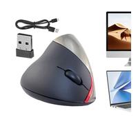 Fbinys Ratón ergonómico inalámbrico, ratón ergonómico para Ordenador - Ratón USB,Inalámbrico Vertical del ratón de la conectividad Estable del Sensor Exacto para el Ordenador portátil, Escritorio