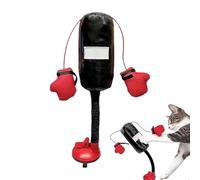 Fbinys Saco de Boxeo para Gatos, Saco de Boxeo Interactivo, Juego de Sacos de con Guantes, Equipo Deportivo de Hierba gatera para del estrés para Mascotas aburridas, 7.4 x 3.3 x 4.72