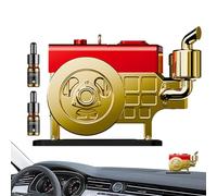 Fbinys Solar Powered Car Aromatherapy, Decorative Solar-Powered Car Air Freshener, Creative Air Freshener for Vehicle - Decorative Car Air Freshener, Solar-powered Car Simulated Engine Perfume Decor