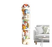 Fbinys Stuffed Animal Storage Tube - 63.7 Inch Vertical Toy Organizer, Transparent 4 Layer Doll Holder, Space-Saving Storage Bucket, Kids Room Playroom Bedroom Display Solution