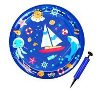 Fbinys Water Play Mat, Pet Cooling Cushion, Thickened Non-Slip Design with Splash-Resistant, Cat Splash Pad for Toddler, Dogs, Cats, Playground, Outdoor, Indoor, 39.37 Inches