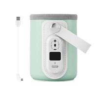 Fbinys Wireless Bottle Warmer, USB Rechargeable Milk Heater, Portable Warmer with Adjustable Temperature, Feeding Tool, Bottle Heating Cover with Compact Design, Travel Warmers for Home Car Camping