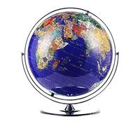 FBJAMZ Globo terráqueo con Soporte metálico, Globo geográfico HD fácil de Leer para aulas y oficinas. Diversión educativa.