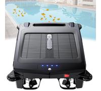 FBJAMZ Limpiador robótico Solar/eléctrico para Piscinas, Robot Limpiador automático con para Evitar obstáculos, Limpieza Continua Diurna y Nocturna, 2 Modos de Velocidad.