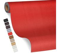 FBKOQKU Cuero Adhesivo Parches, 100 x 200 cm Cuero Adhesivo Para Tapizar, Parches de Cuero Adhesivos Polipiel Adhesiva para Sofá, Asiento de Coche, Muebles, Chaquetas（Rojo）
