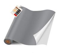 FBKOQKU Cuero Adhesivo Parches, 40 x 400 cm Cuero Adhesivo Para Tapizar, Parches de Cuero Adhesivos Polipiel Adhesiva para Sofá, Asiento de Coche, Muebles, Chaquetas(Gris oscuro)