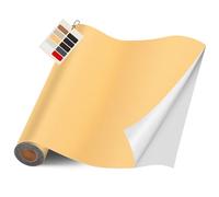 FBKOQKU Cuero Adhesivo Parches, 40 x 400 cm Cuero Adhesivo Para Tapizar, Parches de Cuero Adhesivos Polipiel Adhesiva para Sofá, Asiento de Coche, Muebles, Chaquetas（Beige y amarillo）