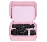 FBLFOBELI Estuche rígido de almacenamiento de EVA para Sony ZV E-10 / Sony ZV-1, lente intercambiable, sin espejo, kit de cámara de vlog, bolsa protectora a prueba de golpes (rosa)