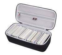 FBLFOBELI Funda de juego de cartas compatible con UNO/Piles/Phase 10/Exploding Kittens/Five Crowns/Flip 7/Go Fish/Monopoly Deal and Playing Card, solo funda (negro + gris)