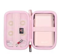 FBLFOBELI Funda rígida para máquina etiquetadora Nelko P21/TYPONOS P21/Niimbot D11/Phomemo D30 D35/JADENS D11/ORGBRO X1 X3 S001, bolsillo de malla para accesorios de cinta de impresora de etiquetas