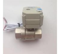 FBPQRCONS Válvula de Bola eléctrica de 2 vías DN25 G1 de Puerto Completo BSP SS304, Mini válvula accionada por Motor Normalmente Cerrada CA/CC 24 V CR202, Encendido/Apagado 5 Segundos