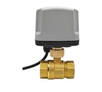 FBPQRCONS Válvula de Bola motorizada de Paso Completo, de latón, IP65, Resistente al Agua, Rosca Hembra de 1/2", 3/4" y 1", 3 o 2 Cables, 24 V CC(24VDC-CR04,0.75 Inch)
