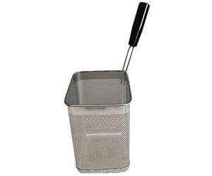 FBR0282 - Cesta fabricada en Italia para cocedor de pasta profesional 1/6 izquierda, 143 x 163 x 215 mm, de acero inoxidable AISI 304, cesta para cocinar pasta inoxidable GN 1/6