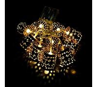FBright Guirnalda Decorativa Led Cilindros de Metal, Cobre, Longitud Total 1,25 Metros