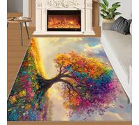 FBRUIEG Alfombra con diseño de árbol de la vida, decoración del hogar, mitología nórdica, alfombra lavable a máquina, para sala de estar, dormitorio, estudio, oficina, alfombra de suelo, 50 x 80 cm