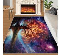 FBRUIEG Alfombra con diseño de árbol de la vida, decoración del hogar, mitología nórdica, alfombra lavable a máquina, para sala de estar, dormitorio, estudio, oficina, alfombra de suelo, 180 x 270 cm
