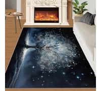 FBRUIEG Alfombra con diseño de árbol de la vida, diseño de árbol de mitología nórdica, decoración del hogar, alfombra de interior lavable a máquina para dormitorio, habitación infantil, sofá, menos de
