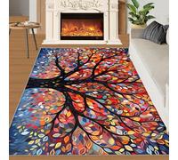 FBRUIEG Alfombra con diseño de árbol de la vida, diseño de árbol de mitología nórdica, decoración del hogar, alfombra de interior lavable a máquina, para dormitorio, habitación infantil, sofá, menos