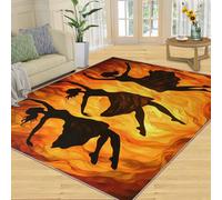 FBRUIEG Alfombra de baile para sala de estar, alfombra de baile, alfombra de área abstracta, antideslizante, lavable, para dormitorio, cocina, comedor, decoración, alfombra - 180 x 270 cm