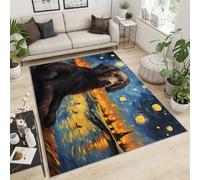 FBRUIEG Cocker Spaniel - Alfombra para niños, diseño de Cocker Spaniel con cielo estrellado, alfombra de perro animal para dormitorio, decoración del hogar para sala de estar, comedor, sofá de estudio