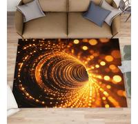 FBRUIEG Light Spot Vortex - Alfombras para habitación de niñas, alfombras de ilusión óptica para dormitorio, alfombra Vortex y decoración del hogar, alfombra lavable para mesita de noche, comedor