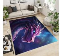 FBRUIEG Magic Dragon - Alfombra para niños, alfombra de dragón para decoración del hogar, alfombra de dragón genial para habitación de niños, alfombra de mitología occidental para dormitorio, tapetes