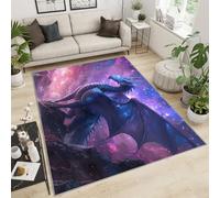 FBRUIEG Magic Dragon - Alfombra para niños, alfombra de dragón para decoración del hogar, alfombra de dragón genial para habitación de niños, alfombra de mitología occidental para dormitorio, tapetes