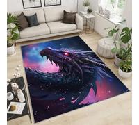 FBRUIEG Magic Dragon - Alfombra para niños, alfombra de dragón para decoración del hogar, alfombra de dragón genial para habitación de niños, alfombra de mitología occidental para dormitorio, tapetes