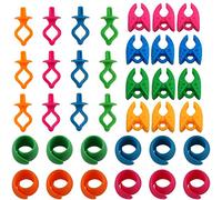 Fbshicung 36 soportes para bobinas de hilo, soportes para bobinas, clips de abrazadera de bobina, manteniendo las colas de hilo bajo control, sin extremos sueltos, para bordado, acolchado, accesorio