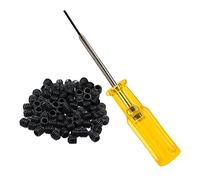 Fbshicung Destornillador hexagonal de 1,6 mm y 50 tornillos de abrazadera de aguja compatibles con máquinas de coser industriales Overlock Juki Yamato Pegasus herramientas de reparación