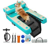 FBSPORT Rampa de perro inflable para perros, rampa de agua para perros, rampa flotante para piscina, barco, lagos, escalera de natación EVA antideslizante para perros de hasta 100 kg