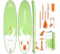 FBSPORT Tabla de Paddle Surf Hinchable Padel Surf Paddle Board Sup 335x84x18 CM Adultos y Jóvenes con Paleta Ajustable, Mochila, Bomba, Aleta Removible - Lagos, Ríos, Mar