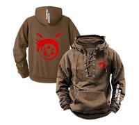 FBWZSAG Sudadera con Capucha para Hombre F.u.ll.me.t.al Al.ch.e.mi.st Ropa Gimnasio Sencilla Abrigo Primavera Y Otoño Chaqueta Estampadas -KQSe||l