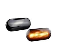 Fbxmjoa Espejo Retrovisor Intermitente Secuencial Para VW Para Transporter Para Multivan T5 7E 7F 7J 7H Amarok 2007-2015 Luz Giro LED Posición Lateral Dinámica(Dynamic Smoked)