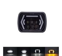 Fbxmjoa FARO PRINCIPAL Bombilla LED Faro Delantero 7x6 Pulgadas 5x7 Pulgadas Resistente Agua Luces Altas Bajas Para Chevy Para Silverado 1985 1986 1987 Piloto principal(D)