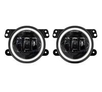 Fbxmjoa FARO PRINCIPAL Faros Antiniebla LED 60 W 4 Pulgadas Anillo Halo Blanco Luz Giro Ámbar DRL Para Jeep Para Wrangler Para Grand 2007-2018 Piloto principal