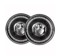 Fbxmjoa FARO PRINCIPAL Faros LED De 7 Pulgadas Para Coche, DRL H4 Hi-Lo Con Halo Angel Eyes Para Land Para Rover Para Defender 90 110 Para Defender Piloto principal(Black)