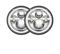 Fbxmjoa FARO PRINCIPAL Faros LED Redondos De 7" Con Luces Diurnas Blancas Y Señal Giro Ámbar Para Wrangler TJ LJ CJ-8 Scrambler CJ-7 1976-2016 Piloto principal(40W Sliver)